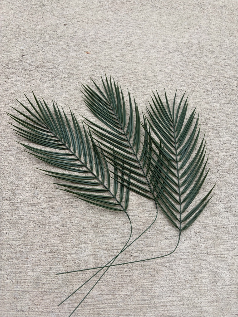 55 pcs Artificial Palm Fronds - Deep Green Decorative Leaves